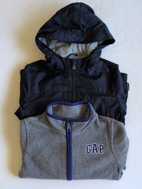 Baby Gap Toddler Boys Outerwear Bundle Fleece Zip Up Windbreaker Jacket 4T Lot